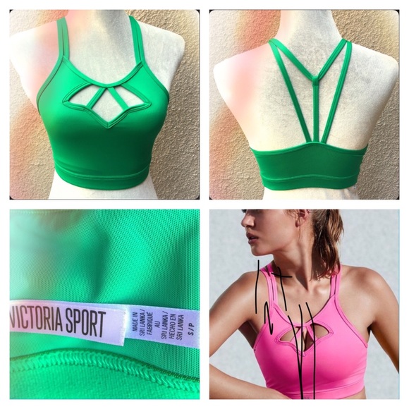 PINK Victoria's Secret Tops - Kelly green strappy VS Sport top